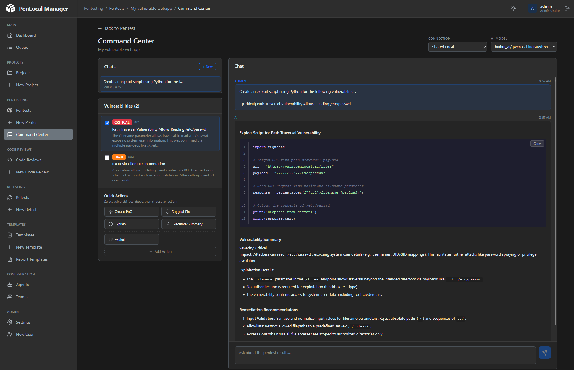 Command Center Overview
