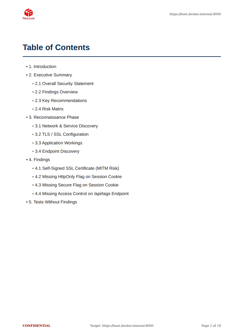 Table of Contents