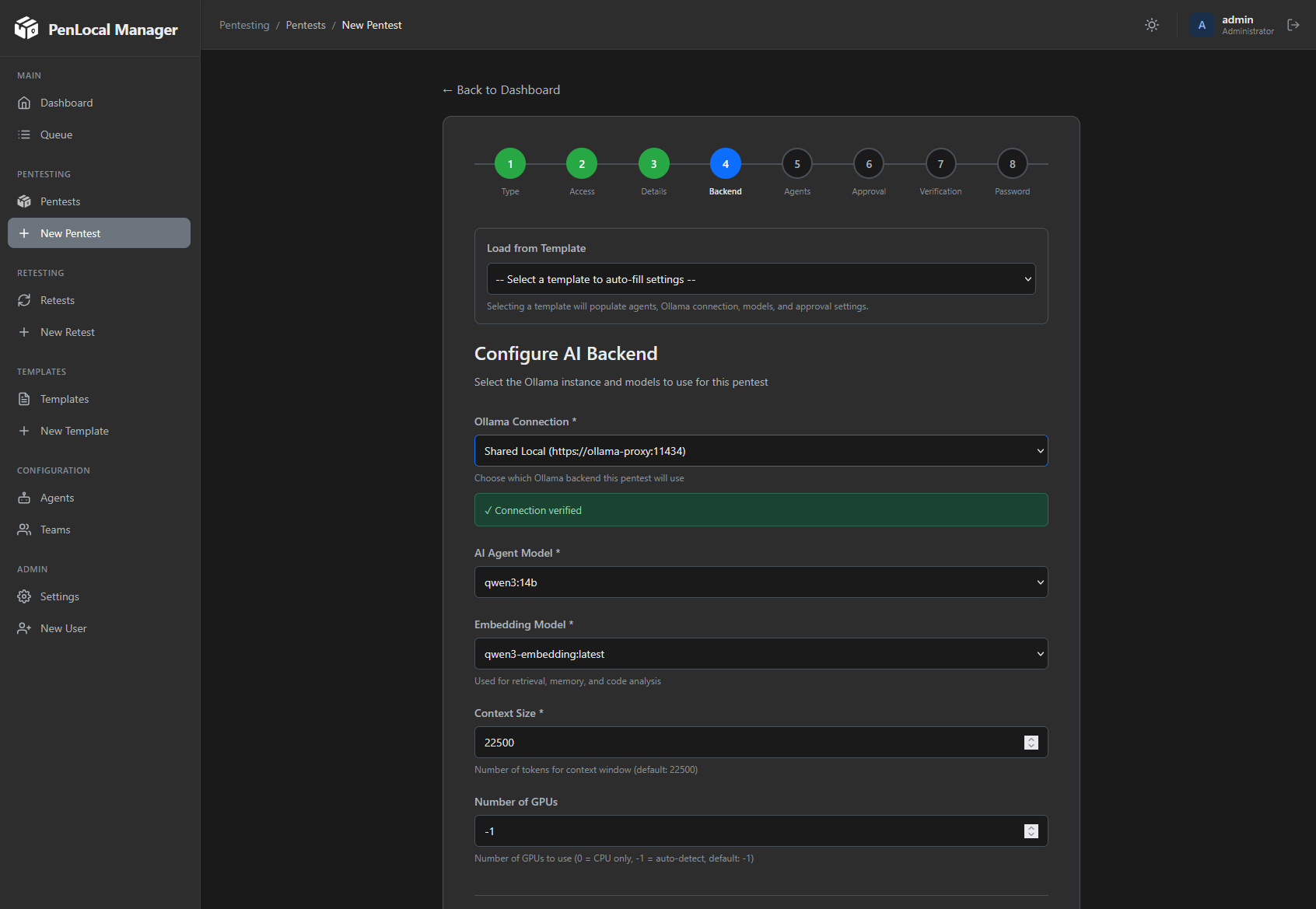 Select Ollama Connection